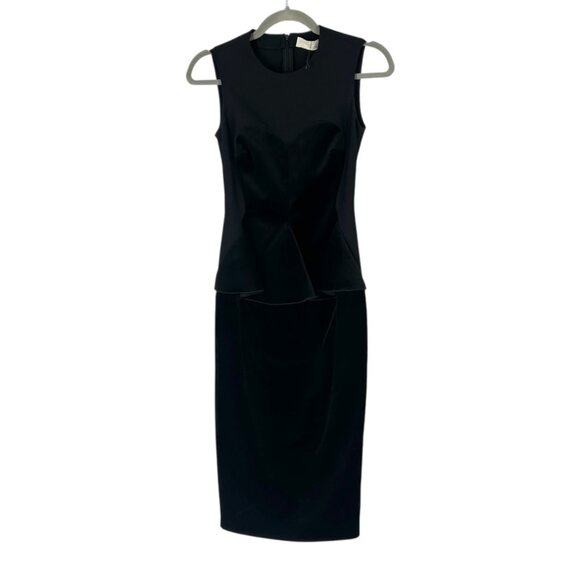 Stella McCartney Velvet Peplum Waist Pencil Dress - Picture 3 of 8
